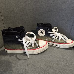 Converse Junior Chuck Taylor Zip Back Hi Top 6Y Sneakers sz 12